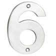 This is an image of a Eurospec - Numerals Number 6/9 - Bright Stainless Steel that is availble to order from Trade Door Handles in Kendal.