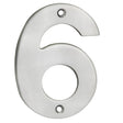 This is an image of a Eurospec - Numerals Number 6/9 - Satin Stainless Steel that is availble to order from Trade Door Handles in Kendal.