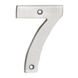 This is an image of a Eurospec - Numerals Number 7 - Satin Stainless Steel that is availble to order from Trade Door Handles in Kendal.