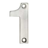 This is an image of a Eurospec - Numerals Number 1 - Satin Stainless Steel that is availble to order from Trade Door Handles in Kendal.