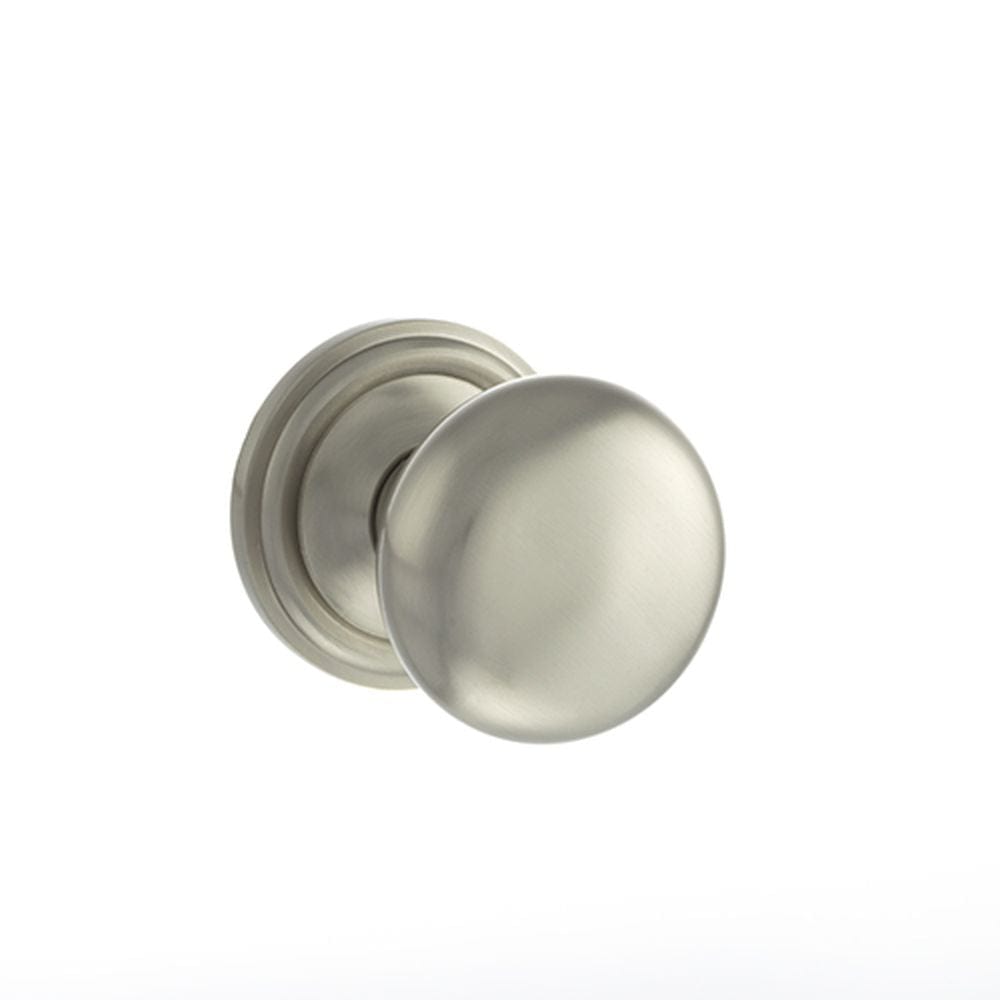 Old English Door Furniture Satin Nickel / Mortice Knobs Old English Harrogate Solid Brass Mushroom Mortice Knob on Concealed Fix Rose -