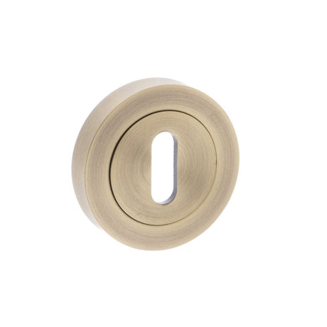 Old English Door Furniture Matt Antique Brass / Mortice Key Profile Escutcheons Old English Key Escutcheon - Matt Antique Brass