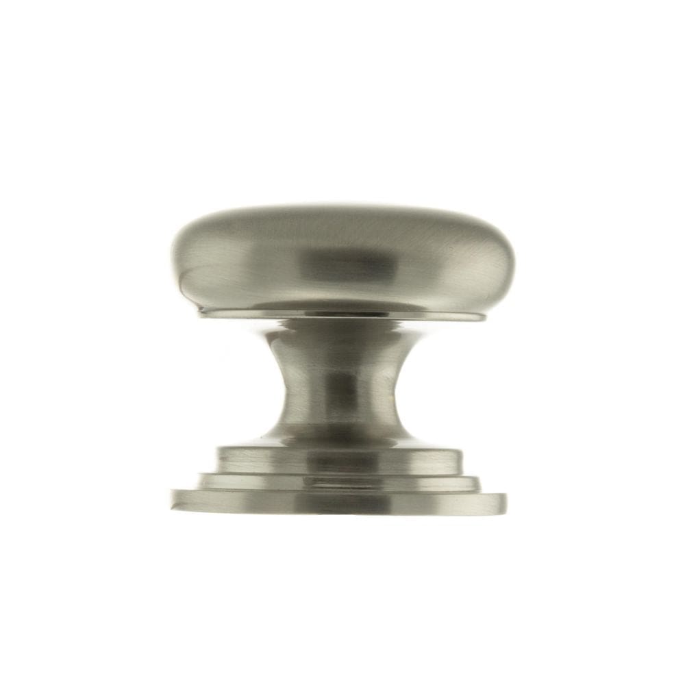 Old English Cabinet Hardware Satin Nickel / Cabinet Knobs / 38mm Dia. Old English Lincoln Solid Brass Cabinet Knob 38mm Concealed Fix - Sat. Nickel
