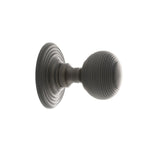 Old English Door Furniture Urban Dark Bronze / Mortice Knobs Old English Ripon Solid Brass Reeded Mortice Knob Concealed Fix Rose - Urban Dar