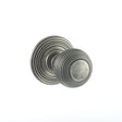 Old English Door Furniture Distressed Silver / Mortice Knobs Old English Ripon Solid Brass Reeded Mortice Knob on Concealed Fix Rose - Distre