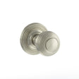 Old English Door Furniture Satin Nickel / Mortice Knobs Old English Ripon Solid Brass Reeded Mortice Knob on Concealed Fix Rose - Satin