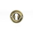 Old English Door Furniture Antique Brass / Mortice Key Profile Escutcheons Old English Solid Brass Open Key Hole Escutcheon - Antique Brass