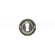 Old English Door Furniture Distressed Silver / Mortice Key Profile Escutcheons Old English Solid Brass Open Key Hole Escutcheon - Distressed Silver