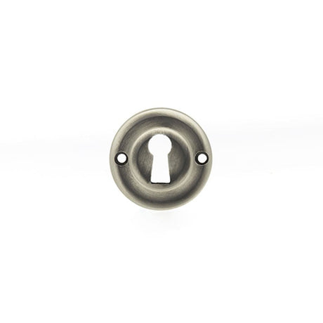 Old English Door Furniture Matt Gun Metal / Mortice Key Profile Escutcheons Old English Solid Brass Open Key Hole Escutcheon - Matt Gun Metal