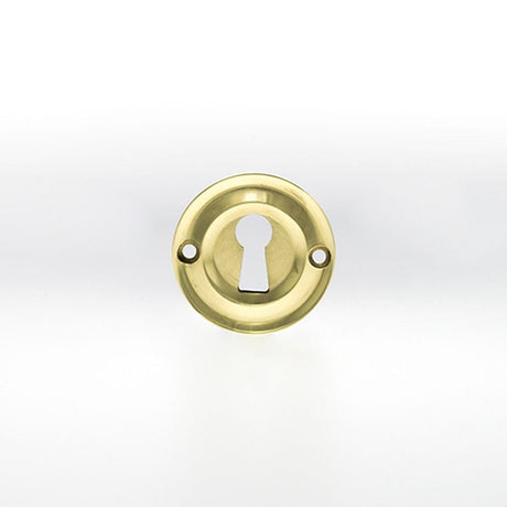 Old English Door Furniture Polished Brass / Mortice Key Profile Escutcheons Old English Solid Brass Open Key Hole Escutcheon - Polished Brass