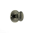 Old English Door Furniture Distressed Silver / No Old English Solid Brass Oval WC Turn and Release - Distressed Silver
