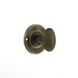 Old English Door Furniture Matt Antique Brass / No Old English Solid Brass Oval WC Turn and Release - Matt Antique Brass