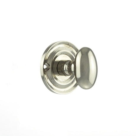 Old English Door Furniture Polished Nickel / No Old English Solid Brass Oval WC Turn and Release - Polished Nickel