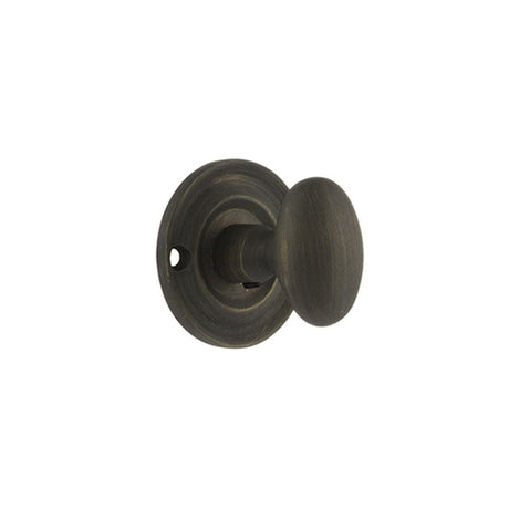 Old English Door Furniture Urban Bronze / No Old English Solid Brass Oval WC Turn and Release - Urban Bronze