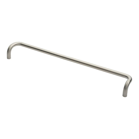 This is an image of a Eurospec - 19mm Cranked Pull Handle 600mm Centres - Satin Stainless Steel that is availble to order from Trade Door Handles in Kendal.