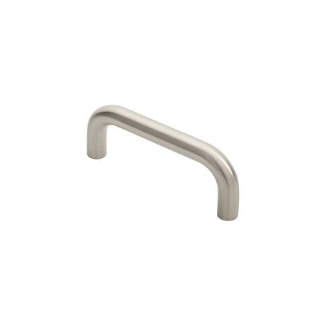 This is an image of a Eurospec - 19mm D Pull Handle 150mm Centres - Satin Stainless Steel that is availble to order from Trade Door Handles in Kendal.