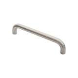 This is an image of a Eurospec - 25mm D Pull Handles 300mm Centres - Satin Stainless Steel that is availble to order from Trade Door Handles in Kendal.