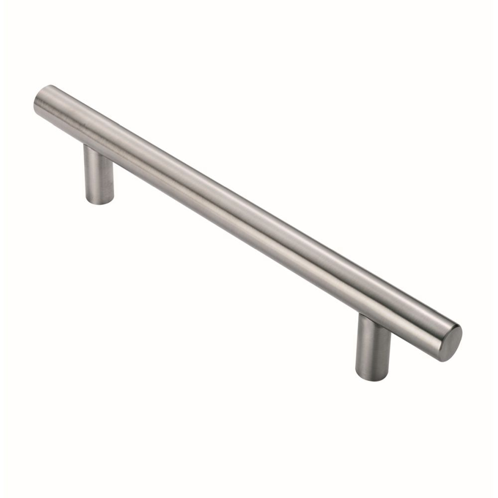 This is an image of a Eurospec - 25mm Straight T Pull Handle 300mm Centres - Satin Stainless Steel that is availble to order from Trade Door Handles in Kendal.