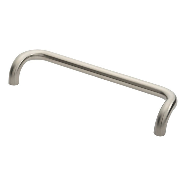 This is an image of a Eurospec - Cranked Pull Handle 450mm Centres - Satin Stainless Steel that is availble to order from Trade Door Handles in Kendal.