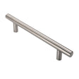 This is an image of a Eurospec - 30mm Straight T Pull Handle 600mm Centres - Satin Stainless Steel that is availble to order from Trade Door Handles in Kendal.