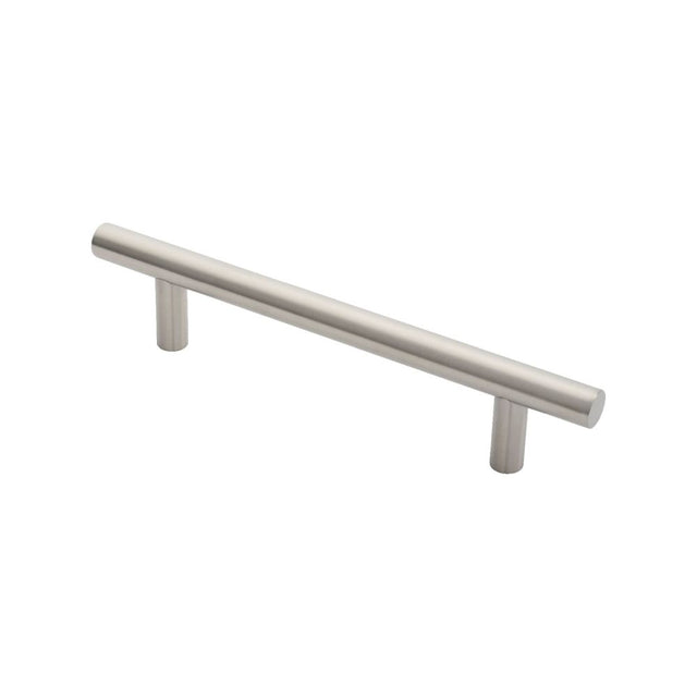 This is an image of a Eurospec - 22mm Straight T Pull Handle 225mm Centres - Satin Stainless Steel that is availble to order from Trade Door Handles in Kendal.