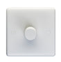 This is an image showing Eurolite Enhance White Plastic 1 Gang Dimmer - White (With White Trim) pl3504/12led available to order from trade door handles, quick delivery and discounted prices.