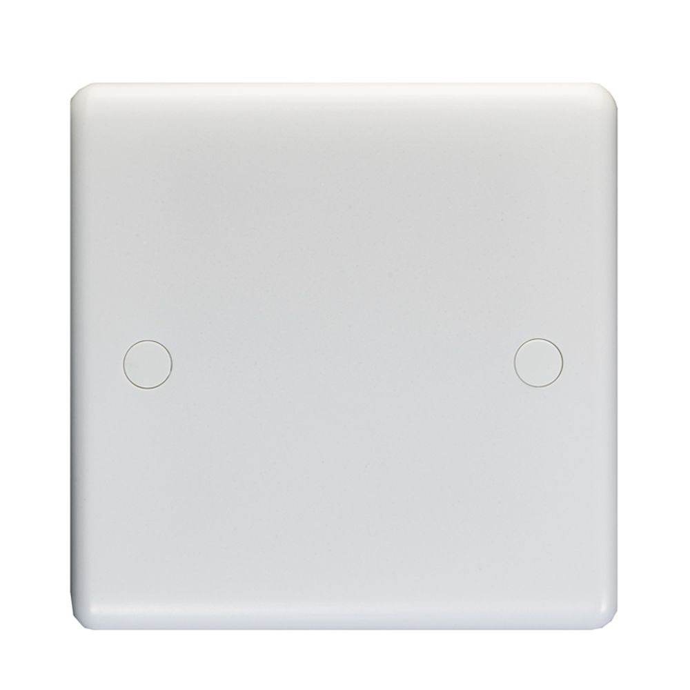 This is an image showing Eurolite Enhance White Plastic Single Blank Plate - White pl4011 available to order from trade door handles, quick delivery and discounted prices.