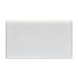 This is an image showing Eurolite Enhance White Plastic Double Blank Plate - White pl4012 available to order from trade door handles, quick delivery and discounted prices.