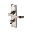 Project Hardware Door Furniture Satin Chrome / Bathroom Lock Handles Project Hardware - Door Handle for Bathroom Avon Design Satin Chrome Finish