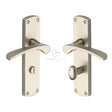 Project Hardware Door Furniture Satin Nickel / Bathroom Lock Handles Project Hardware - Door Handle for Bathroom Luca Design Satin Nickel Finish
