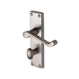 Project Hardware Door Furniture Satin Chrome / Bathroom Lock Handles Project Hardware - Door Handle for Bathroom Malvern Design Satin Chrome Finish