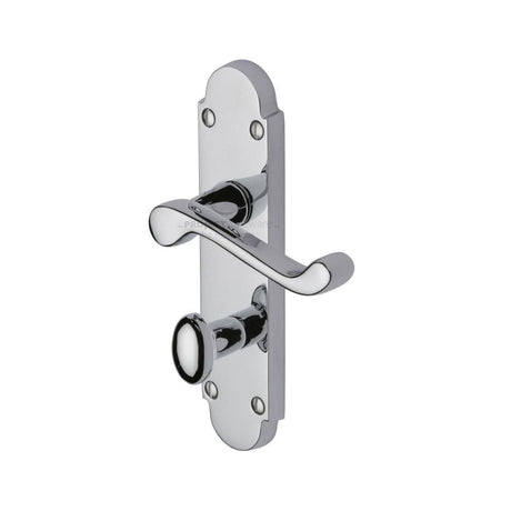 Project Hardware Door Furniture Polished Chrome / Bathroom Lock Handles Project Hardware - Door Handle for Bathroom Milton Design Polished Chrome Finish