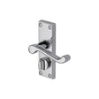 Project Hardware Door Furniture Polished Chrome / Privacy Handles Project Hardware - Door Handle for Privacy Set Malvern Short Design Polished Chrome