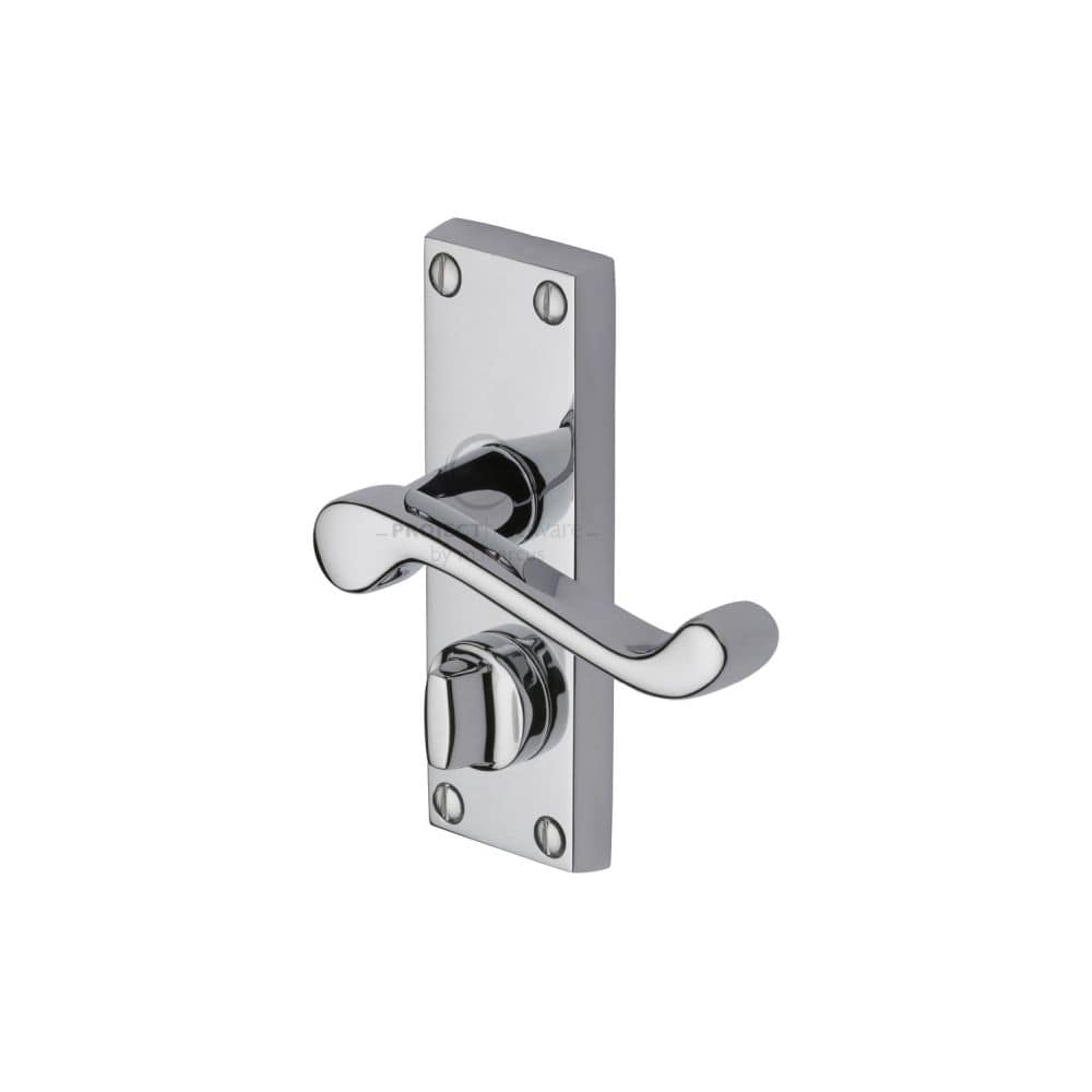Project Hardware Door Furniture Polished Chrome / Privacy Handles Project Hardware - Door Handle for Privacy Set Malvern Short Design Polished Chrome