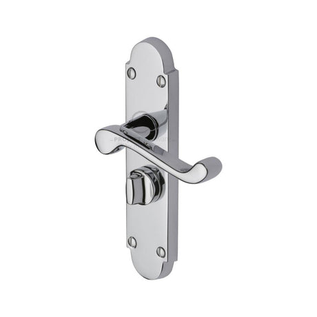 Project Hardware Door Furniture Polished Chrome / Privacy Handles Project Hardware - Door Handle for Privacy Set Milton Short Design Polished Chrome F