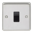 This is an image showing Eurolite Stainless Steel 20Amp Switch - Polished Stainless Steel (With Black Trim) pss20aswb available to order from trade door handles, quick delivery and discounted prices.