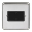 This is an image showing Eurolite Stainless Steel Fan Switch - Polished Stainless Steel (With Black Trim) pssfswb available to order from trade door handles, quick delivery and discounted prices.