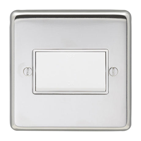 This is an image showing Eurolite Stainless Steel Fan Switch - Polished Stainless Steel (With White Trim) pssfsww available to order from trade door handles, quick delivery and discounted prices.