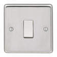 This is an image showing Eurolite Stainless Steel Intermediate Switch - Polished Stainless Steel (With White Trim) pssintw available to order from trade door handles, quick delivery and discounted prices.