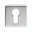 This is an image of a Manital - Square Euro Profile Escutcheon - Polished Chrome that is availble to order from Trade Door Handles in Kendal.