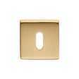 This is an image of a Manital - Square Standard Key Escutcheon - Satin Brass that is availble to order from Trade Door Handles in Kendal.