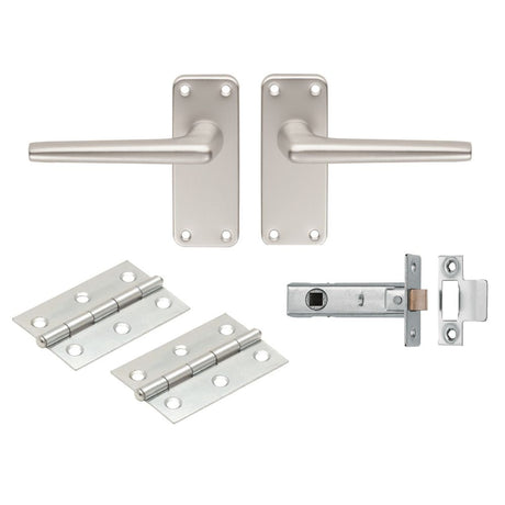 This is an image of a Eurospec - Aluminium Lever Latch Door Pack that is availble to order from Trade Door Handles in Kendal.