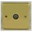 This is an image showing Eurolite Stainless Steel TV - Satin Brass (With Black Trim) sb1tvb available to order from trade door handles, quick delivery and discounted prices.