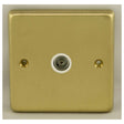 This is an image showing Eurolite Stainless Steel TV - Satin Brass (With White Trim) sb1tvw available to order from trade door handles, quick delivery and discounted prices.