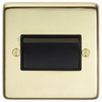 This is an image showing Eurolite Stainless Steel Fan Switch - Satin Brass (With Black Trim) sbfswb available to order from trade door handles, quick delivery and discounted prices.