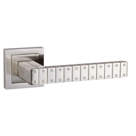 Senza Pari Door Furniture Satin Nickel / Square Rose Senza Pari Bianca Designer Lever on Square Rose - Satin Nickel