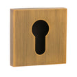 Senza Pari Door Furniture Weathered Antique Bronze / Euro Profile Escutcheons Senza Pari Euro Escutcheon on Flush Square Rose - Weathered Antique Bronze