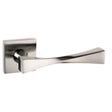 Senza Pari Door Furniture Satin Nickel / Square Rose Senza Pari Guido Designer Lever on Flush Square Rose - Satin Nickel