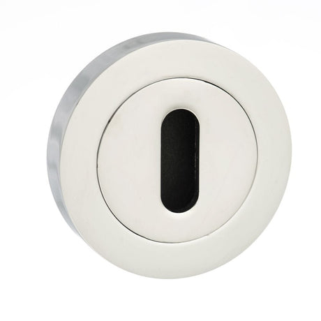 Senza Pari Door Furniture Polished Chrome / Mortice Key Profile Escutcheons Senza Pari Key Escutcheon on Round Rose - Polished Chrome