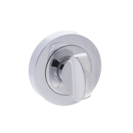 Senza Pari Door Furniture Polished Chrome / No Senza Pari WC Turn and Release on Round Rose - Polished Chrome